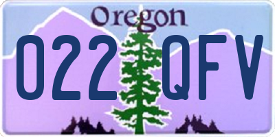OR license plate 022QFV