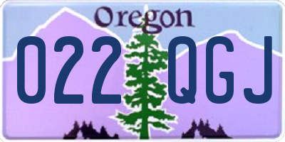 OR license plate 022QGJ