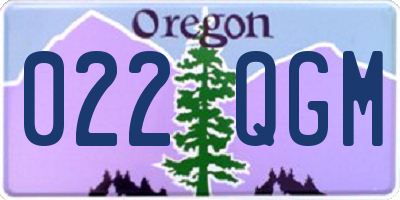 OR license plate 022QGM