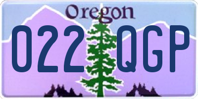 OR license plate 022QGP