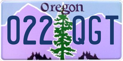 OR license plate 022QGT
