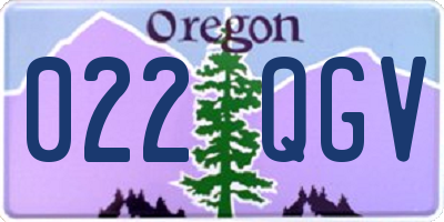 OR license plate 022QGV
