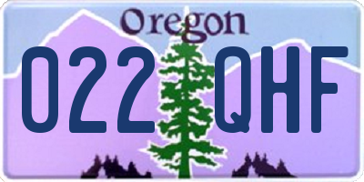 OR license plate 022QHF