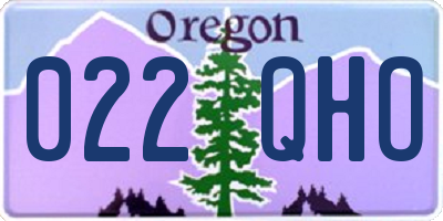 OR license plate 022QHO