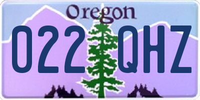 OR license plate 022QHZ