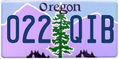 OR license plate 022QIB