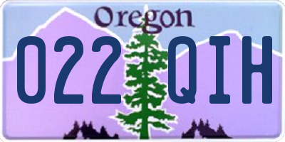 OR license plate 022QIH