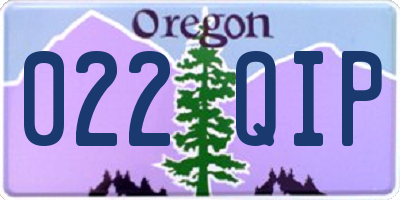 OR license plate 022QIP