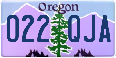OR license plate 022QJA