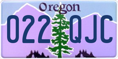 OR license plate 022QJC