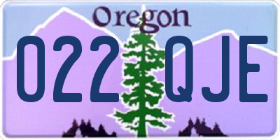 OR license plate 022QJE