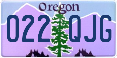 OR license plate 022QJG