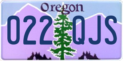 OR license plate 022QJS