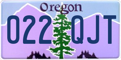 OR license plate 022QJT