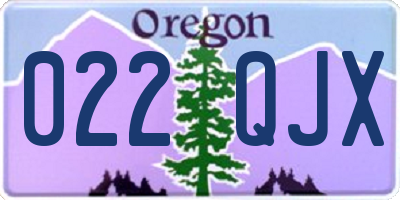 OR license plate 022QJX