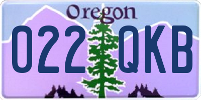 OR license plate 022QKB