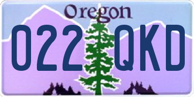 OR license plate 022QKD