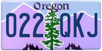 OR license plate 022QKJ