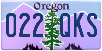 OR license plate 022QKS