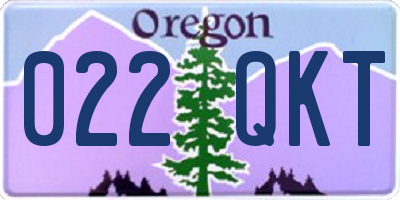 OR license plate 022QKT