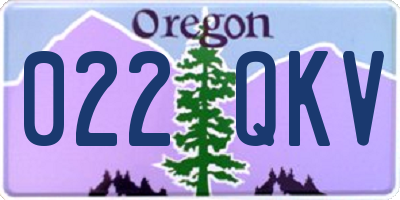 OR license plate 022QKV