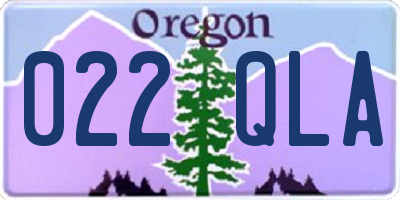 OR license plate 022QLA