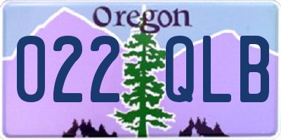 OR license plate 022QLB