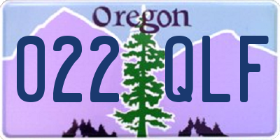 OR license plate 022QLF