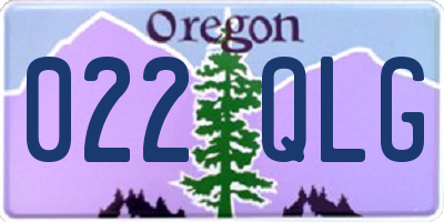 OR license plate 022QLG