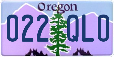 OR license plate 022QLO