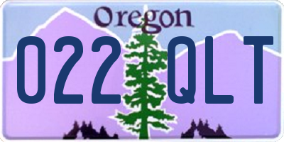 OR license plate 022QLT