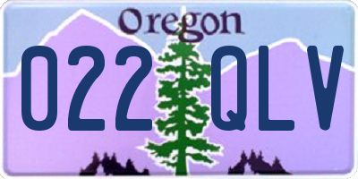 OR license plate 022QLV
