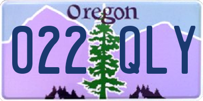 OR license plate 022QLY