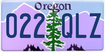 OR license plate 022QLZ