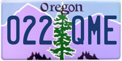 OR license plate 022QME