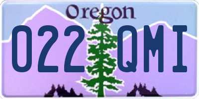 OR license plate 022QMI