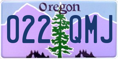 OR license plate 022QMJ