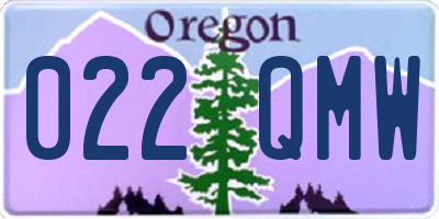 OR license plate 022QMW