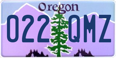 OR license plate 022QMZ