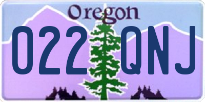 OR license plate 022QNJ