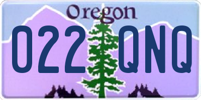 OR license plate 022QNQ