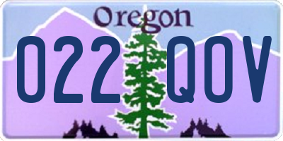 OR license plate 022QOV