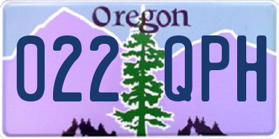 OR license plate 022QPH
