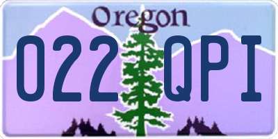 OR license plate 022QPI