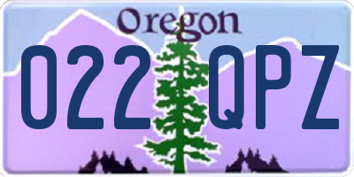 OR license plate 022QPZ