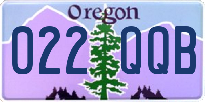 OR license plate 022QQB
