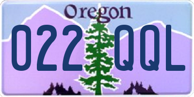 OR license plate 022QQL