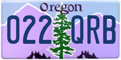 OR license plate 022QRB