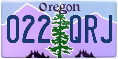 OR license plate 022QRJ