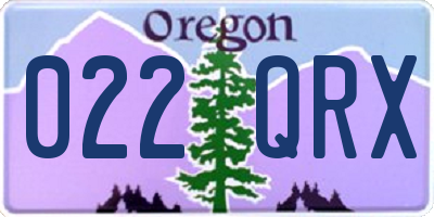 OR license plate 022QRX